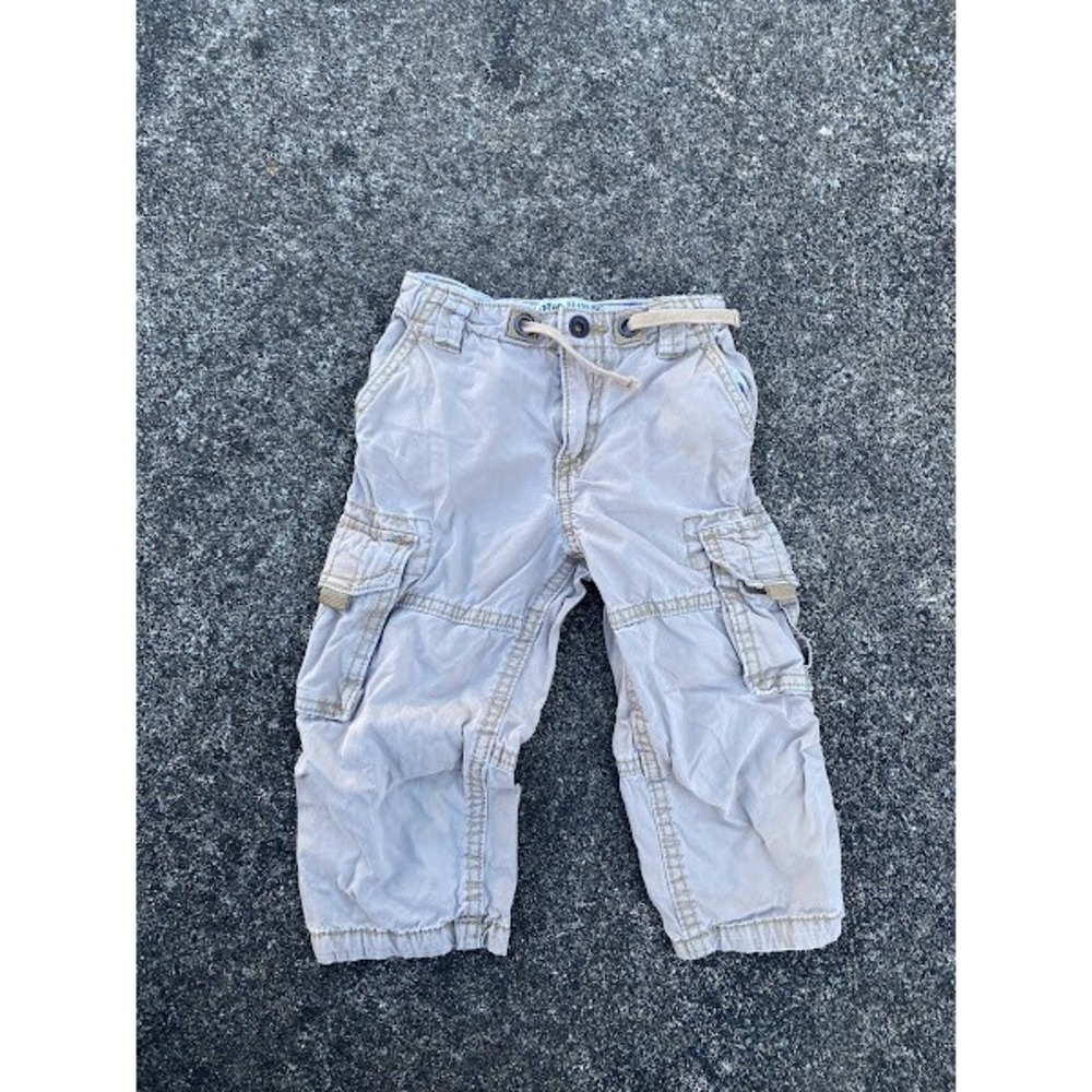 VTG The Children's Place‎ Boys Tan Khaki Cargo Pants 24 Months Expedition Patch